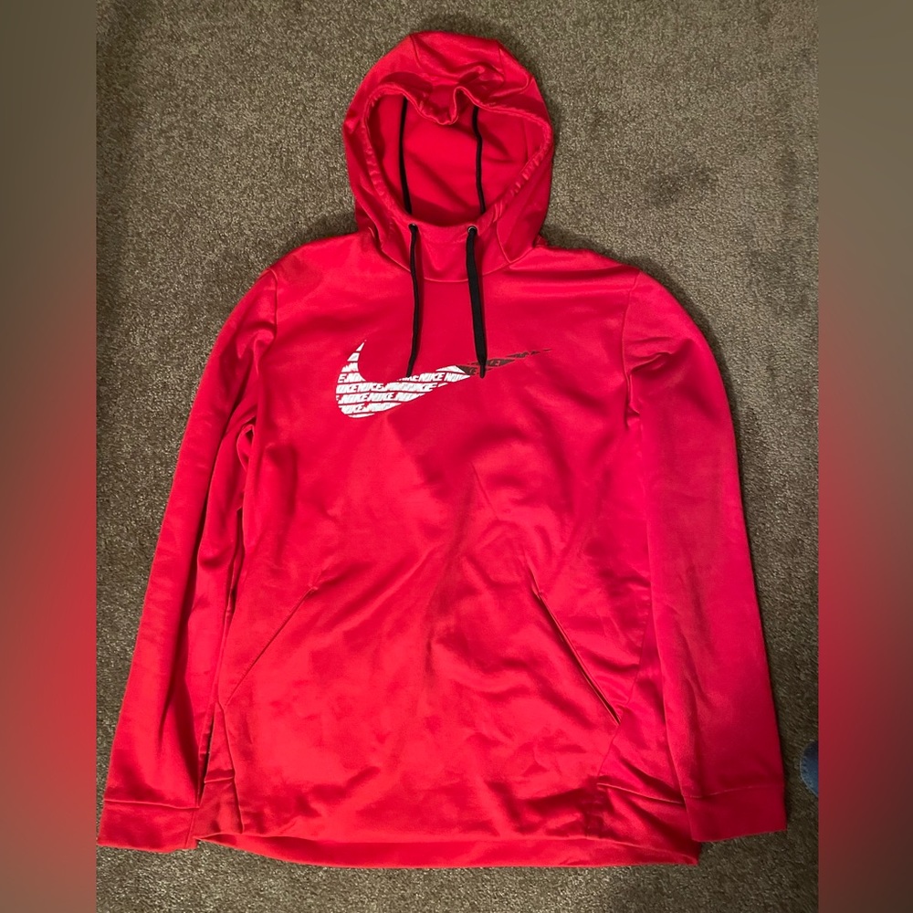 Mens Red Nike Tech Hoodie